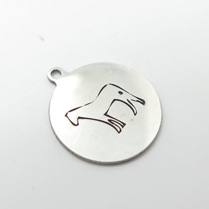 925 Sterling Silver USA Two In Town Horse Charm Pendant