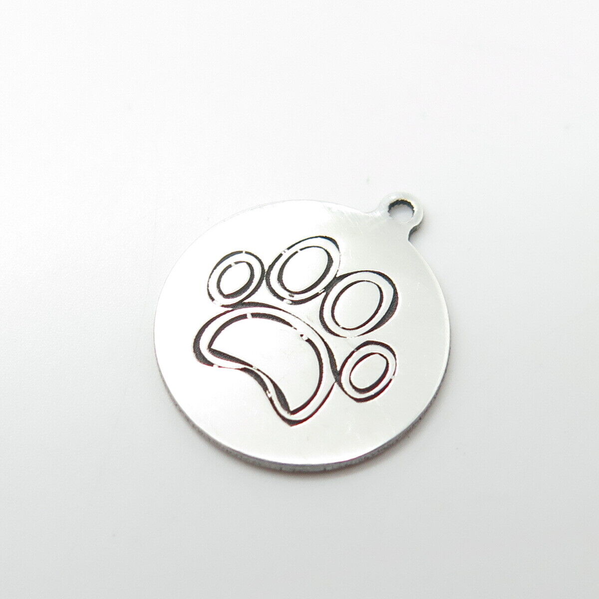 925 Sterling Silver USA Two In Town Paw Charm Pendant