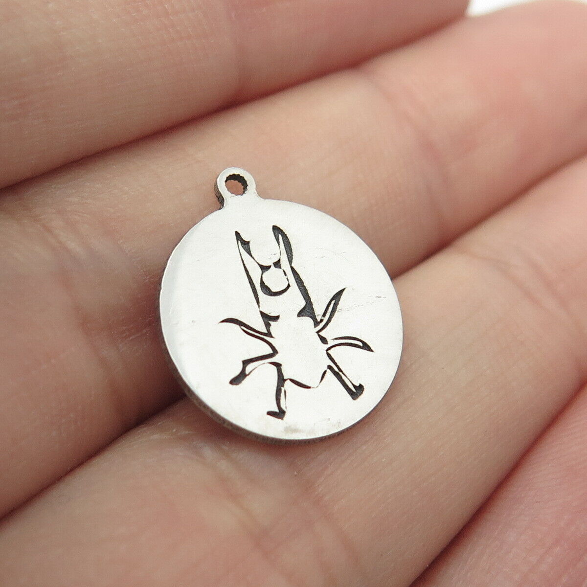 925 Sterling Silver USA Two In Town Insect Charm Pendant