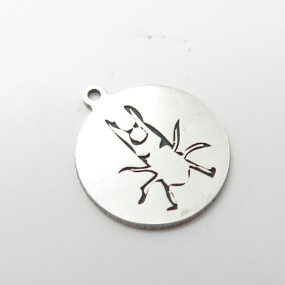 925 Sterling Silver USA Two In Town Insect Charm Pendant