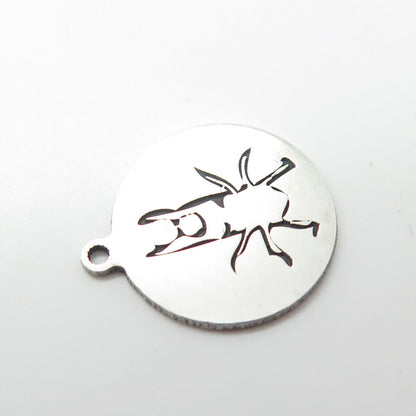 925 Sterling Silver USA Two In Town Insect Charm Pendant