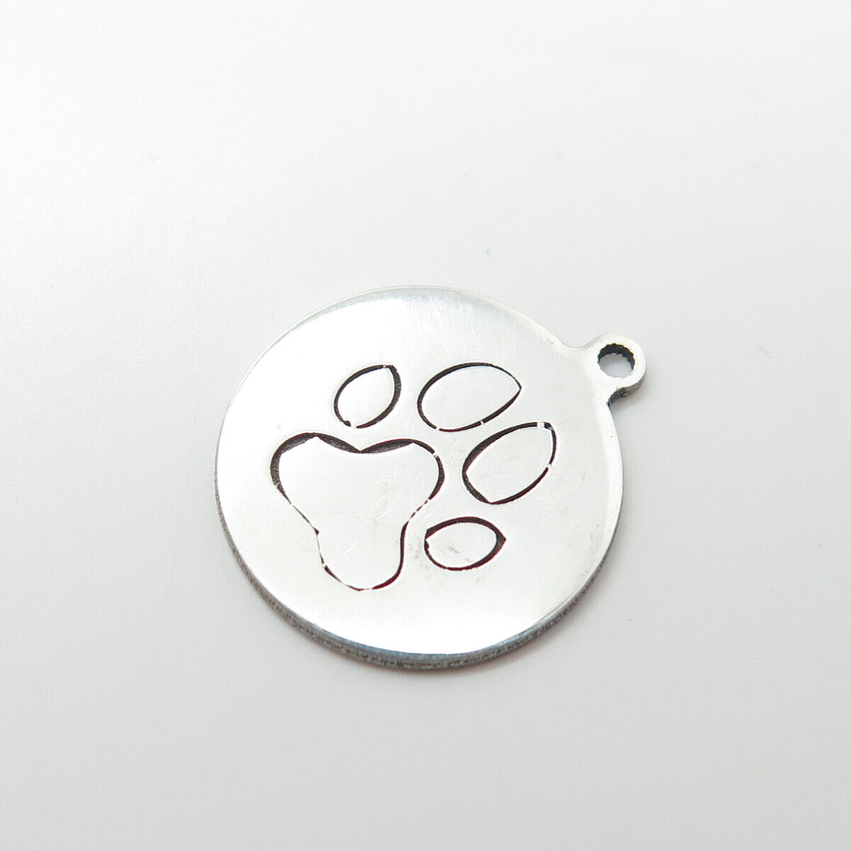 925 Sterling Silver USA Two In Town Paw Charm Pendant