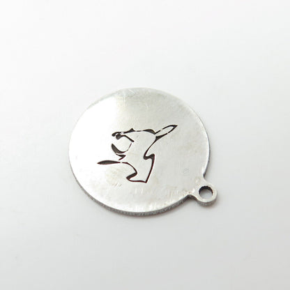 925 Sterling Silver USA Two In Town Horse Charm Pendant