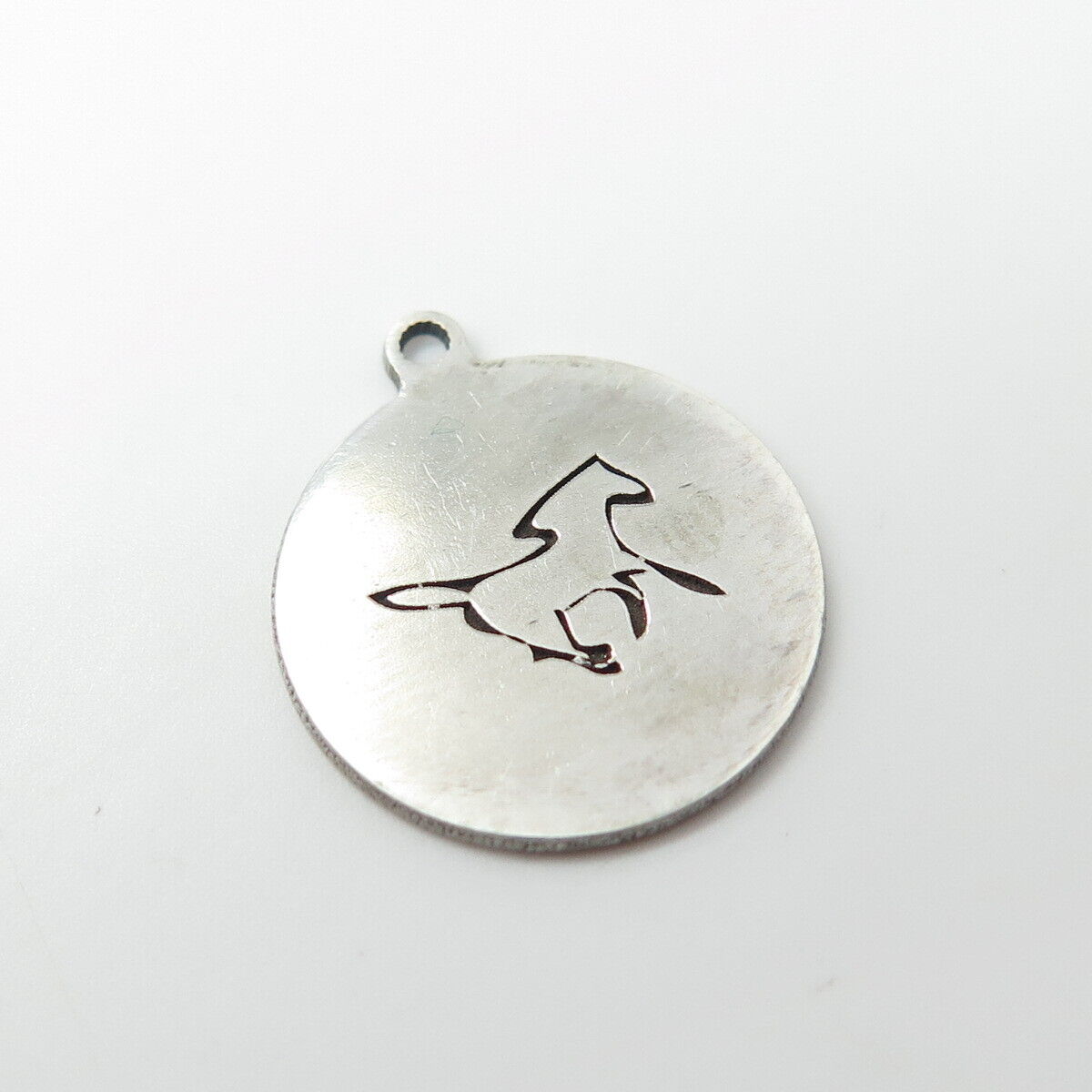 925 Sterling Silver USA Two In Town Horse Charm Pendant