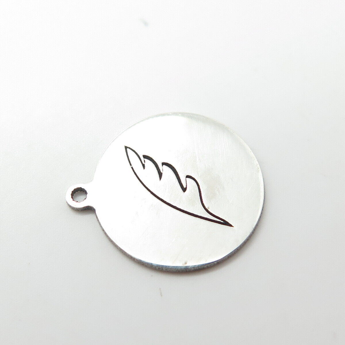 925 Sterling Silver USA Two In Town Feather Charm Pendant