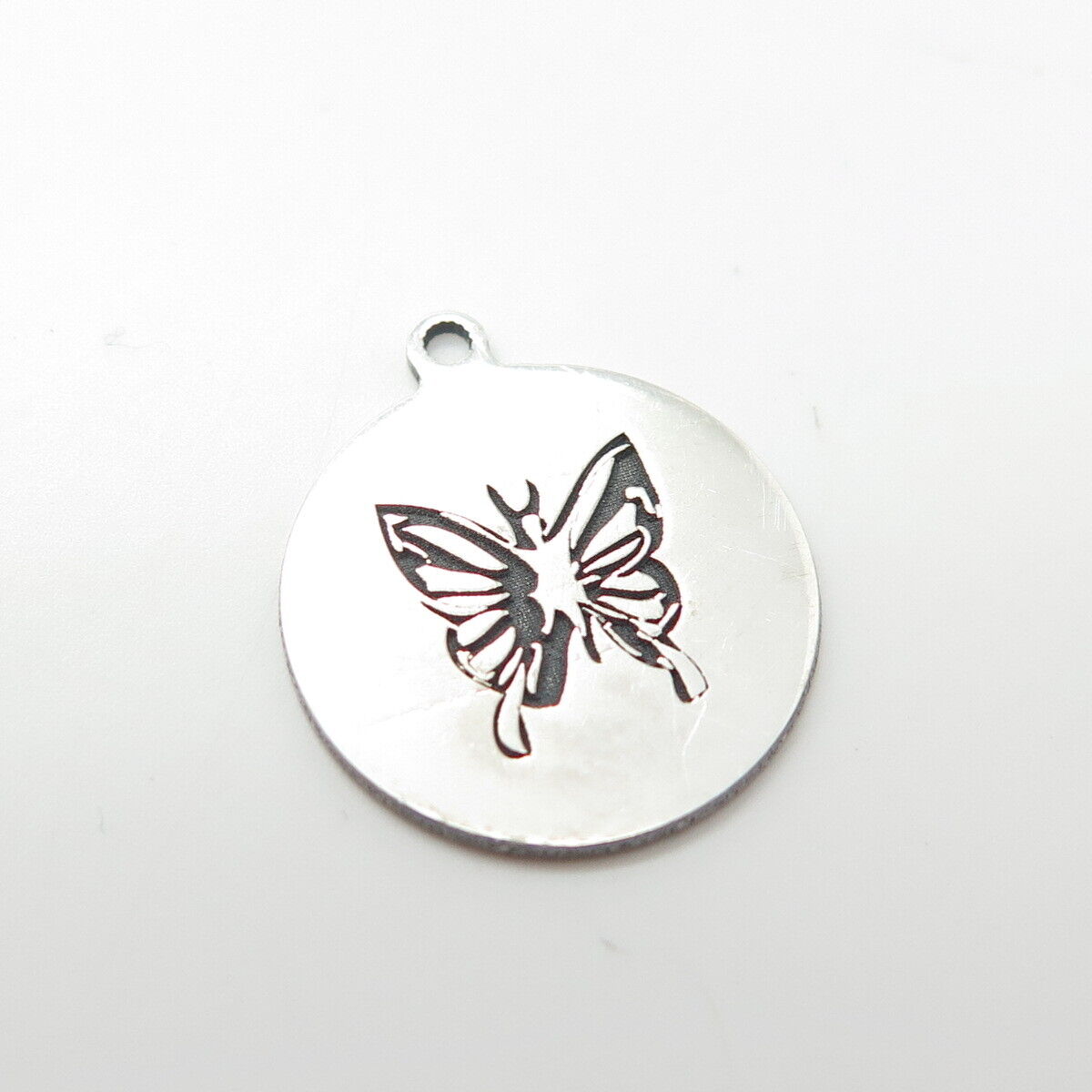 925 Sterling Silver USA Two In Town Butterfly Charm Pendant