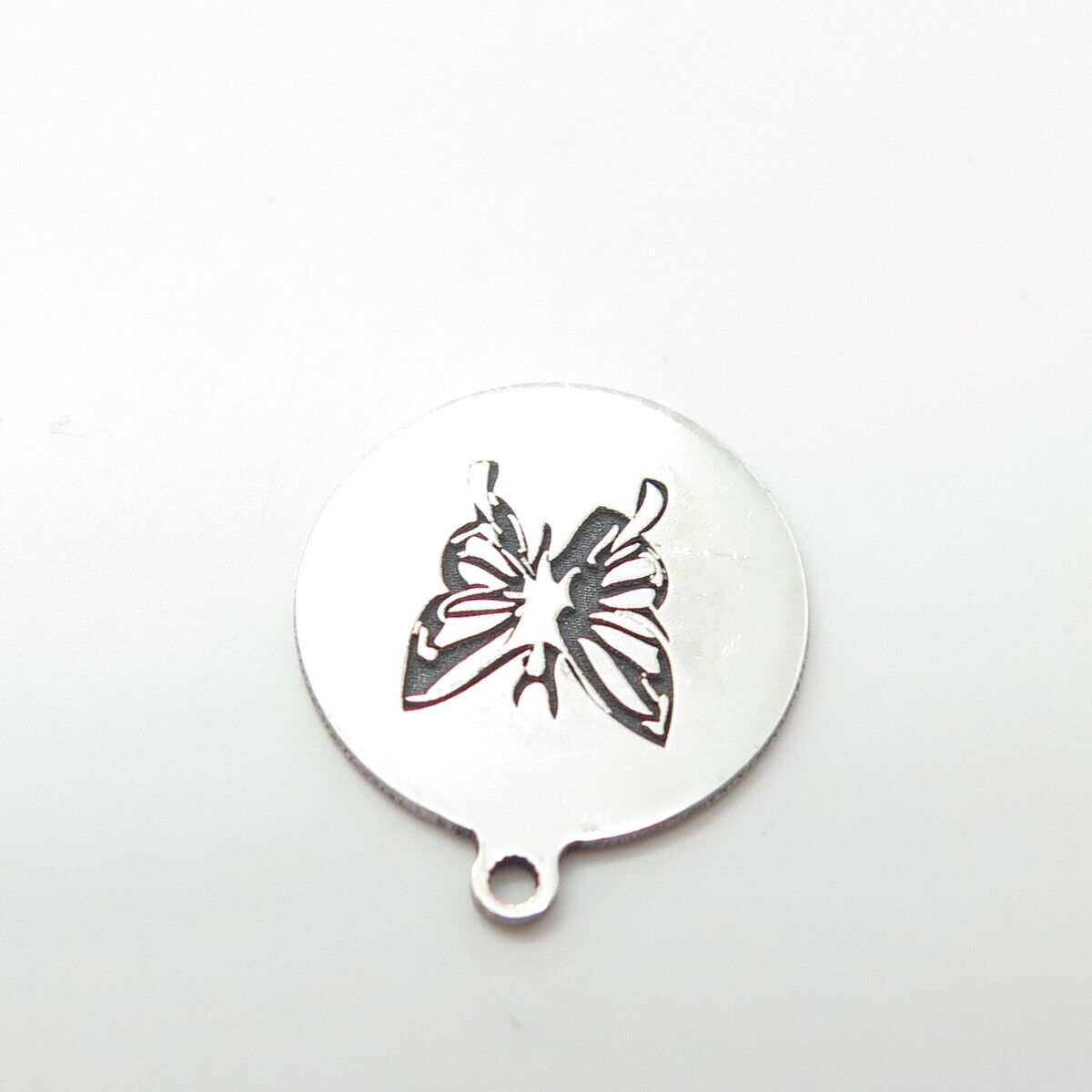 925 Sterling Silver USA Two In Town Butterfly Charm Pendant