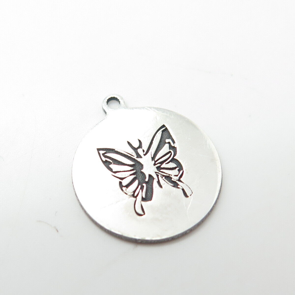 925 Sterling Silver USA Two In Town Butterfly Charm Pendant