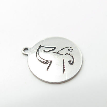 925 Sterling Silver USA Two In Town Horse Charm Pendant