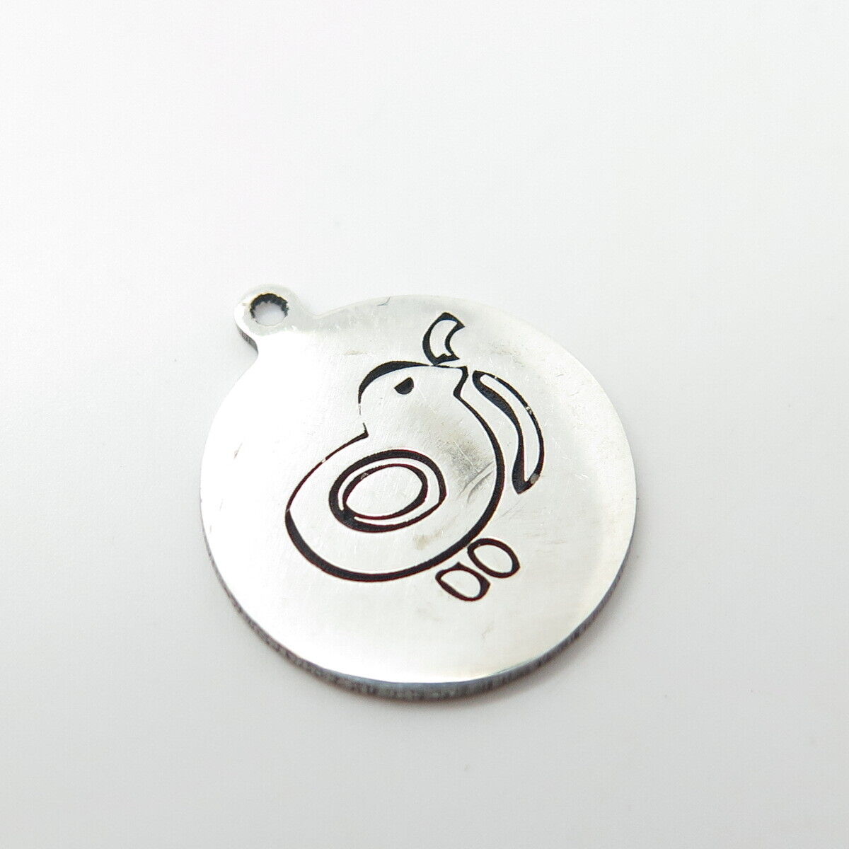 925 Sterling Silver USA Two In Town Chick Bird Charm Pendant