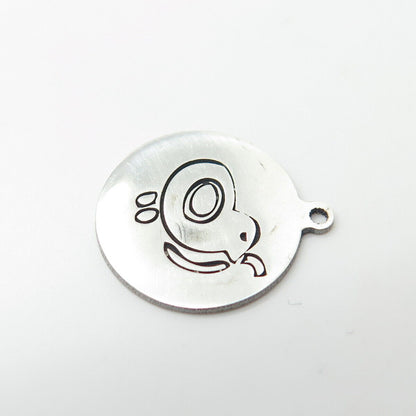 925 Sterling Silver USA Two In Town Chick Bird Charm Pendant