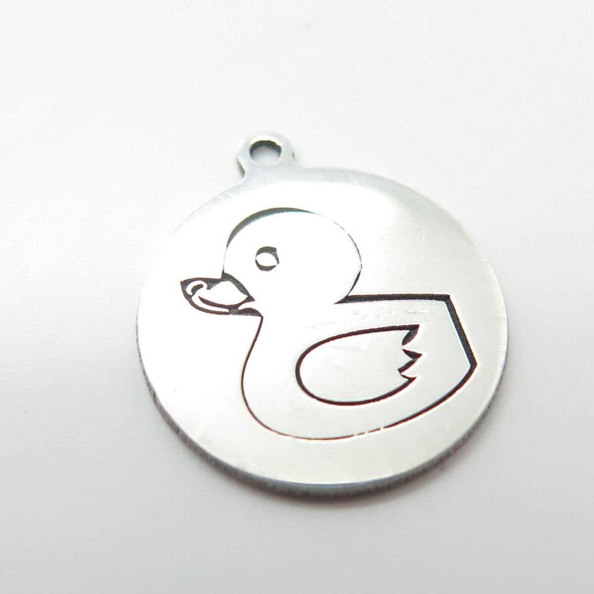 925 Sterling Silver USA Two In Town Duck Bird Charm Pendant