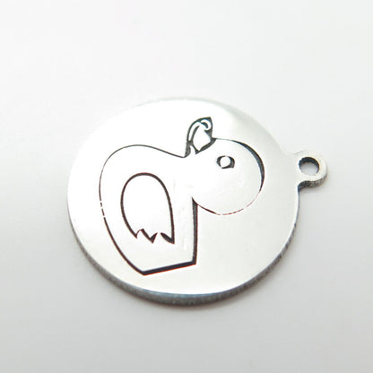 925 Sterling Silver USA Two In Town Duck Bird Charm Pendant