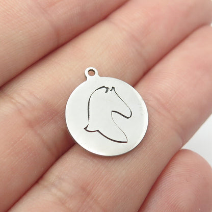 925 Sterling Silver USA Two In Town Horse Charm Pendant