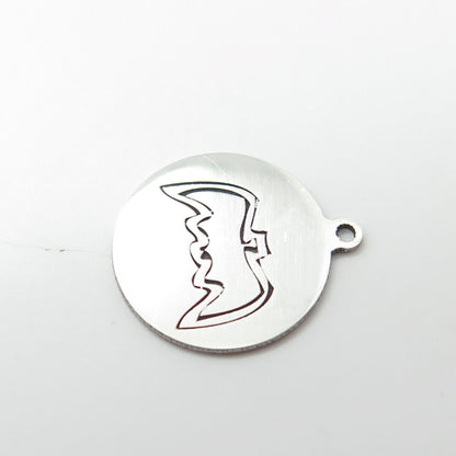 925 Sterling Silver USA Two In Town Bat Charm Pendant