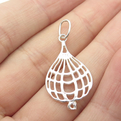 925 Sterling Silver Vintage Hot Air Balloon Pendant