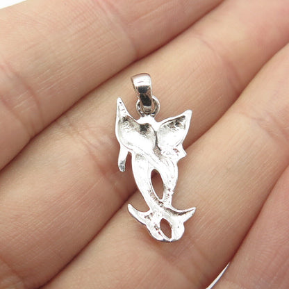 925 Sterling Silver Vintage Friendly Dolphin Pendant