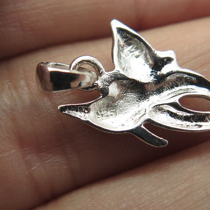 925 Sterling Silver Vintage Friendly Dolphin Pendant