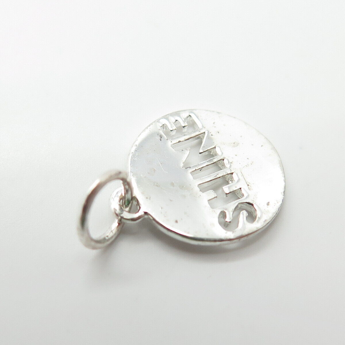 925 Sterling Silver Enamel "Shine" Charm Pendant