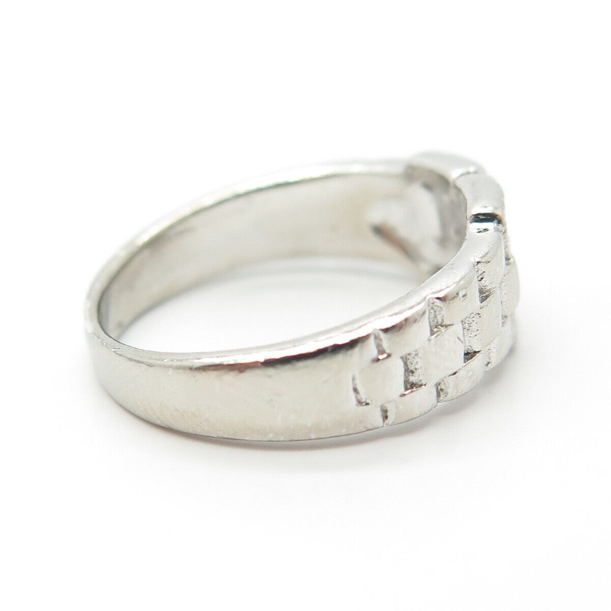 925 Sterling Silver Pave C Z Ring Size 5.75