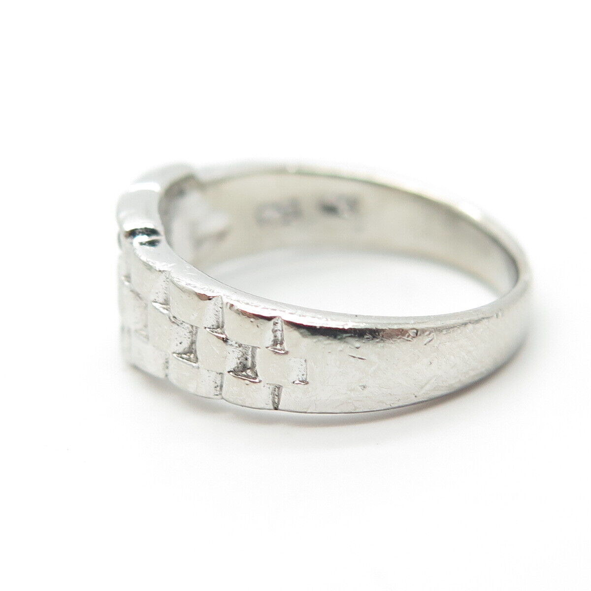 925 Sterling Silver Pave C Z Ring Size 5.75