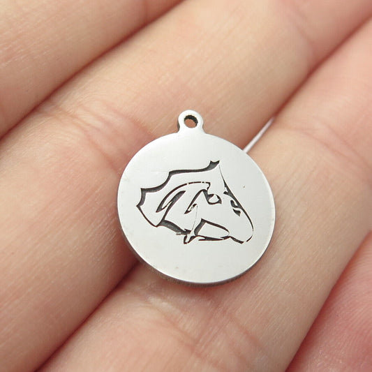 925 Sterling Silver USA Two In Town Horse Charm Pendant