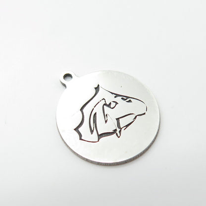 925 Sterling Silver USA Two In Town Horse Charm Pendant