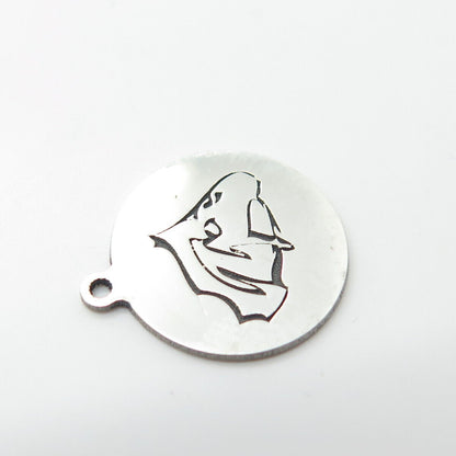 925 Sterling Silver USA Two In Town Horse Charm Pendant