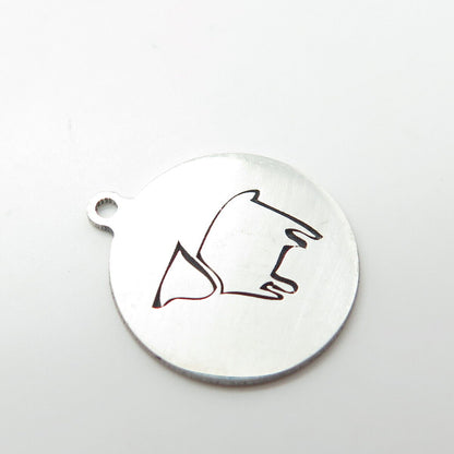 925 Sterling Silver USA Two In Town Lamb Charm Pendant