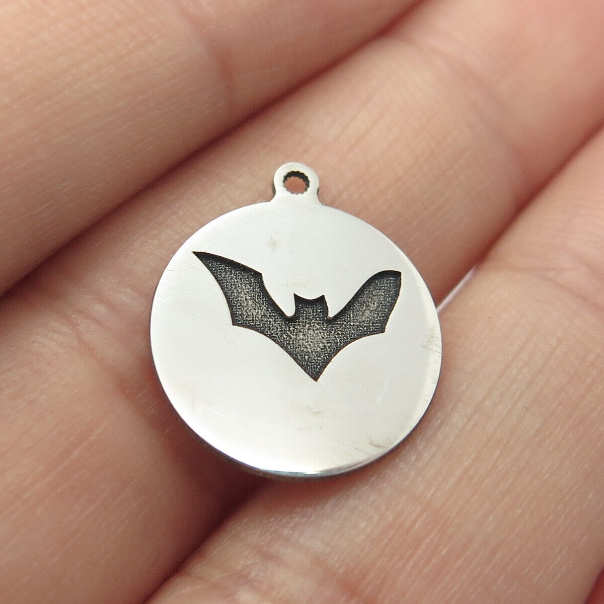 925 Sterling Silver USA Two In Town Bat Charm Pendant