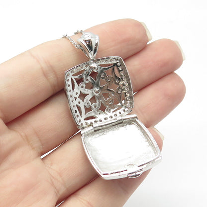 925 Sterling Silver C Z Prince-of-Wales Chain Necklace 24"