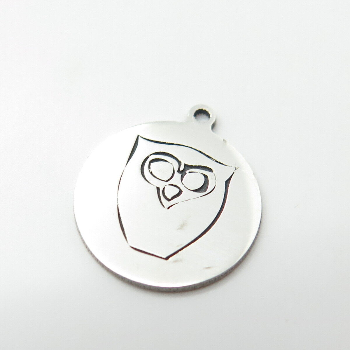 925 Sterling Silver USA Two In Town Owl Bird Charm Pendant