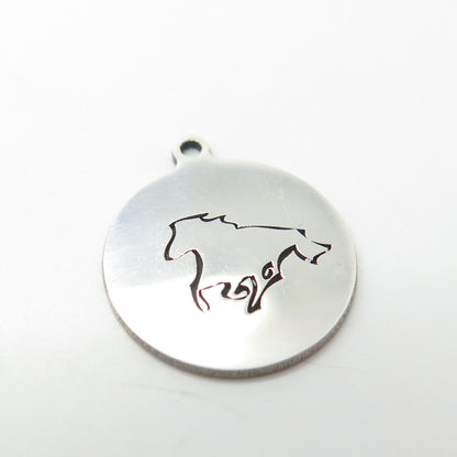 925 Sterling Silver USA Two In Town Horse Charm Pendant