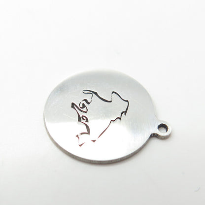 925 Sterling Silver USA Two In Town Horse Charm Pendant