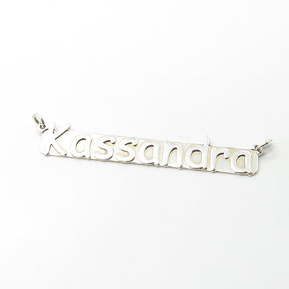 925 Sterling Silver Vintage "Kassandra" Personalized Central Necklace Part