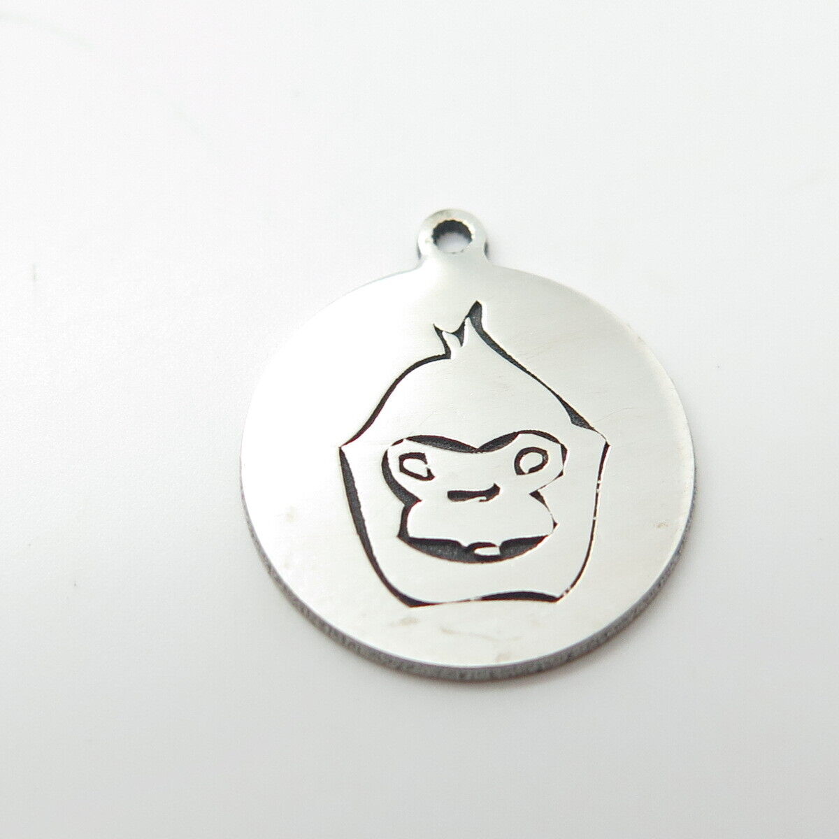 925 Sterling Silver USA Two In Town Monkey Charm Pendant