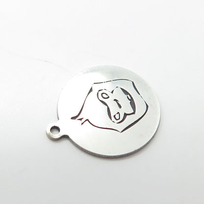 925 Sterling Silver USA Two In Town Monkey Charm Pendant