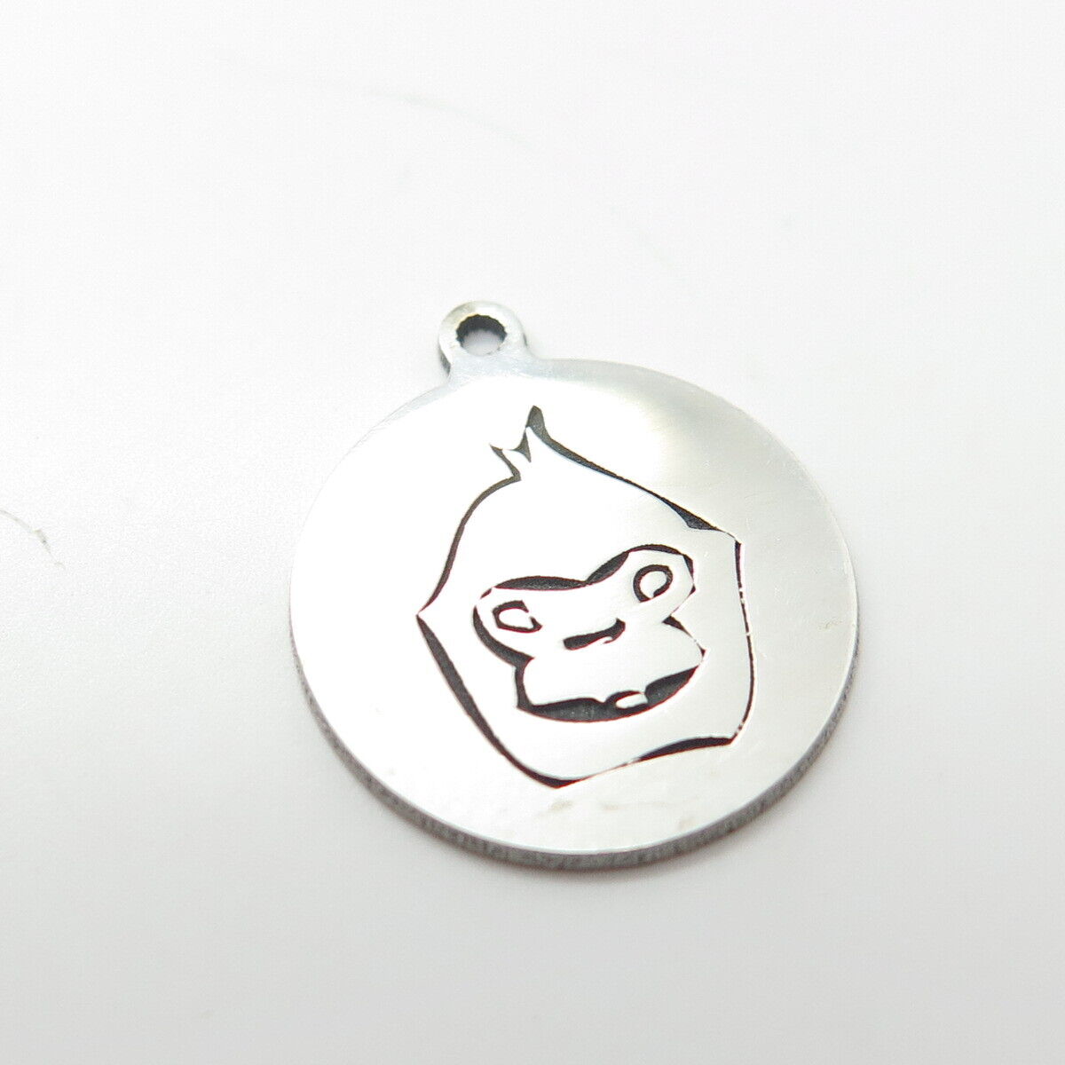 925 Sterling Silver USA Two In Town Monkey Charm Pendant