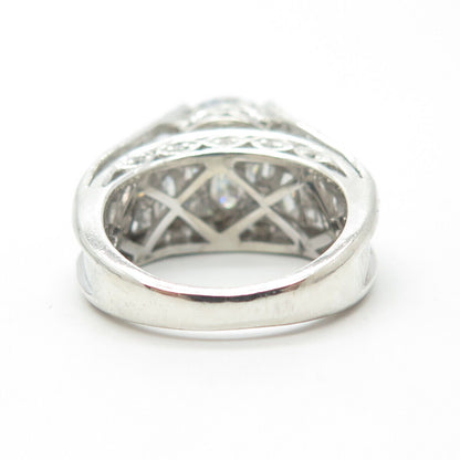 925 Sterling Silver Round-Cut C Z Ring Size 6.25