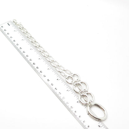 925 Sterling Silver Vintage Oval Chain Necklace 18"