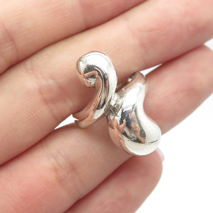 925 Sterling Silver Vintage Modernist Ring Size 5.25
