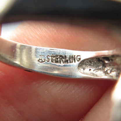 925 Sterling Silver Vintage Modernist Ring Size 5.25