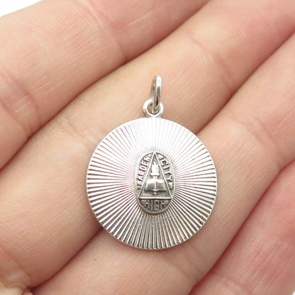 925 Sterling Silver Vintage 1962 Dieges & Clust "High Garden City" Charm Pendant