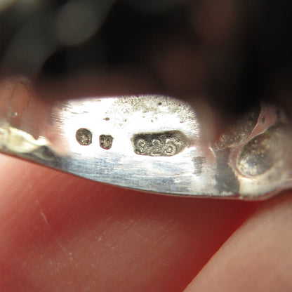 925 Sterling Silver Vintage Modernist Ring Size 7.75