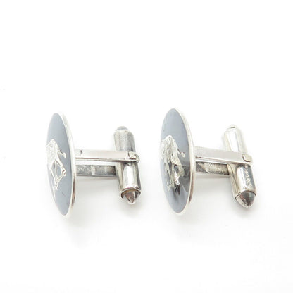 925 Sterling Silver Vintage Siam Hindu Elephant Cufflinks