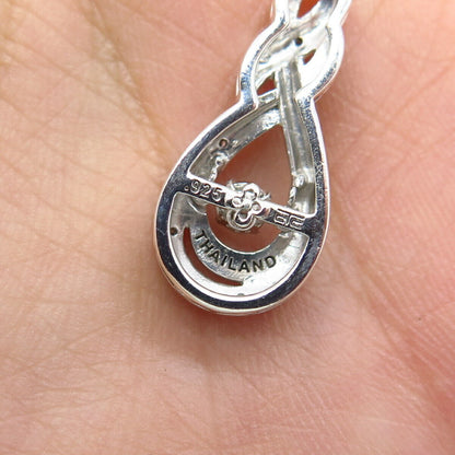 925 Sterling Silver Real Diamond Slide Pendant