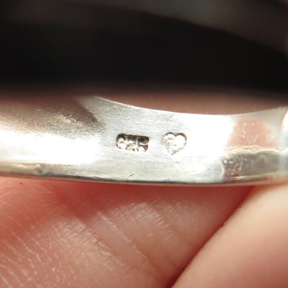 925 Sterling Silver Vintage Amethyst Citrine Peridot Topaz Gem Ring Size 7.25