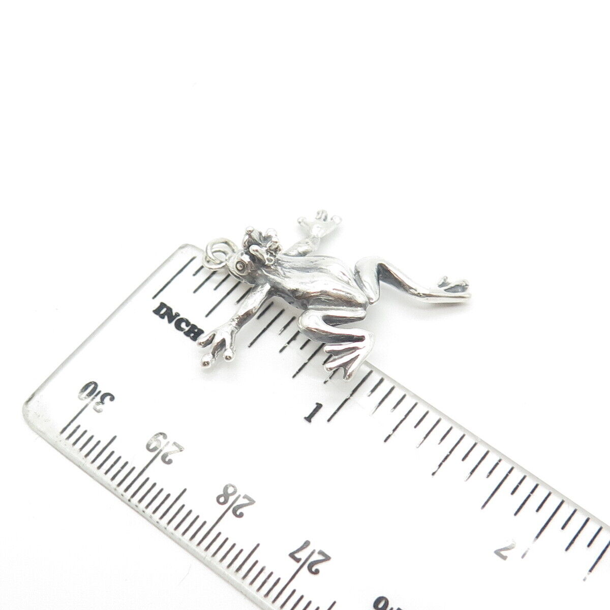 925 Sterling Silver Vintage Frog King 3D Charm Pendant