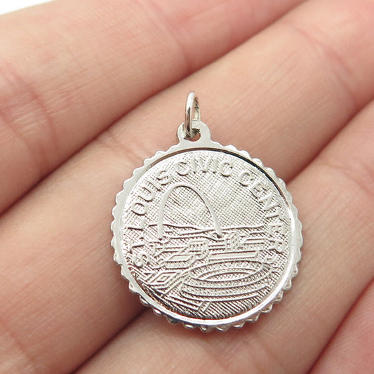 925 Sterling Silver Vintage St. Louis Civic Center Charm Pendant