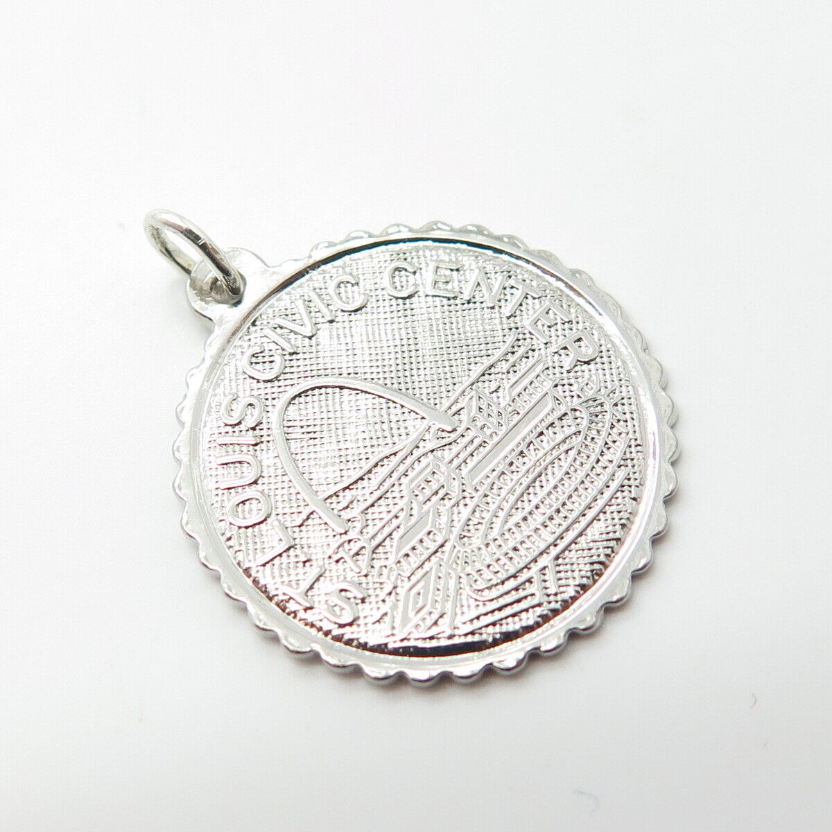 925 Sterling Silver Vintage St. Louis Civic Center Charm Pendant